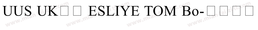 UUS UK楷体 ESLIYE TOM Bo字体转换